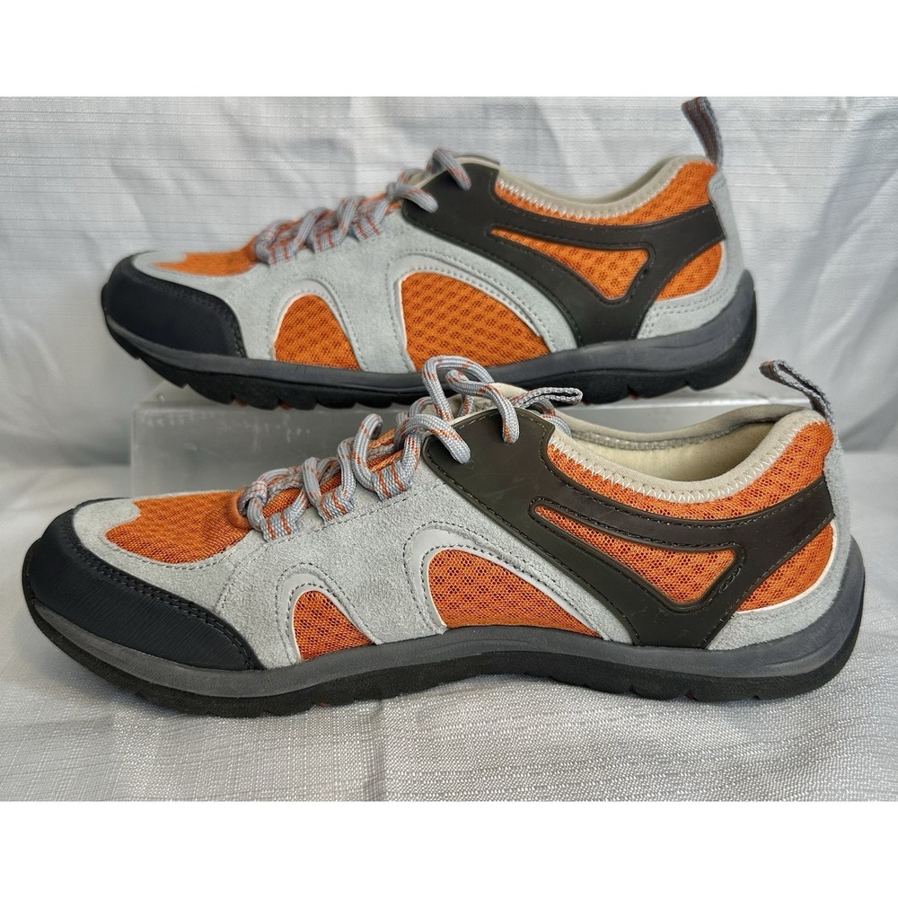 Lands End Trekker Women US 8 1/2 trail Running Shoes GrayOrange Outdoor Hiking - Picture 2 of 6